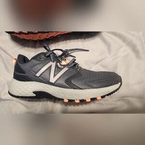 Gray and Pink Athletic Shoes